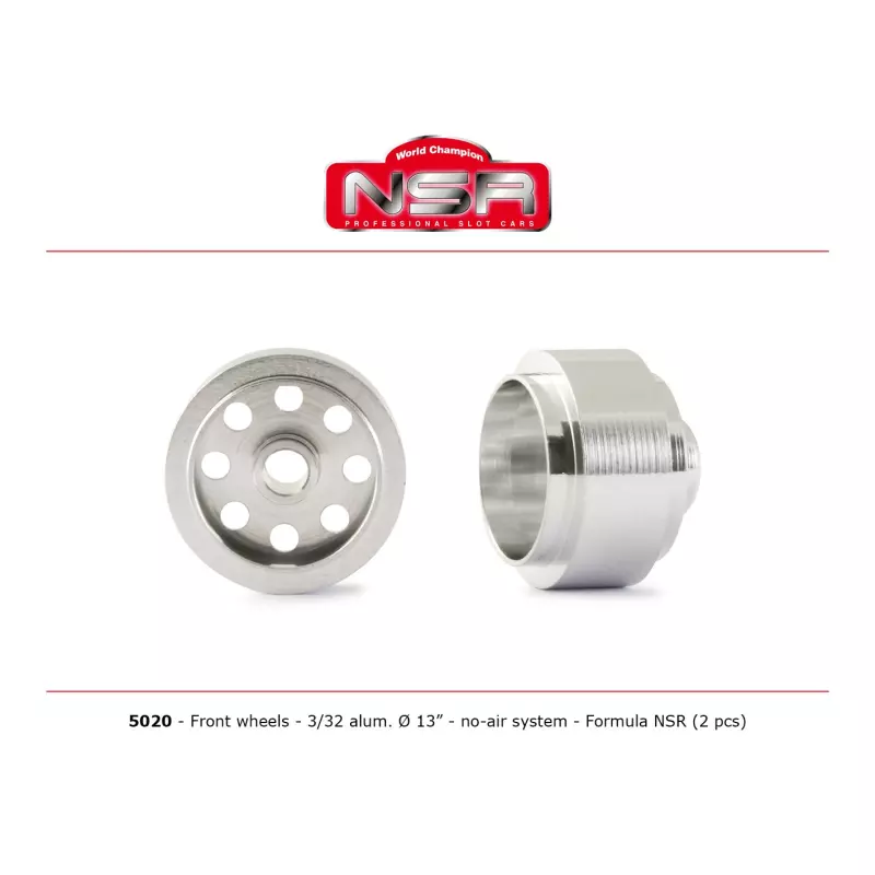  NSR 5020 3/32 Wheels - Front Ø 13x8mm - Ultralight & very accurate AIR SYSTEM for Formula 86/89