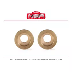 NSR 4873 Racing Eccentric Bushings - 0,3 mm - 3/32 autolubricant & no friction (2 pcs)