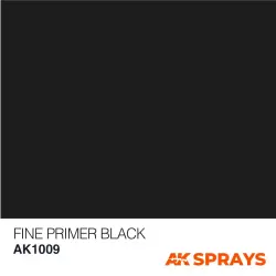 AK Interactive AK1009 Fine Primer Black - Spray 400ml (Includes 2 nozzles)