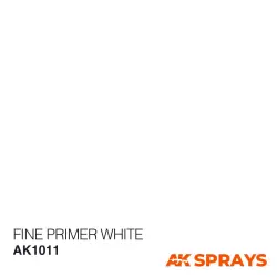 AK Interactive AK1011 Fine Primer White - Spray 400ml (Includes 2 nozzles)