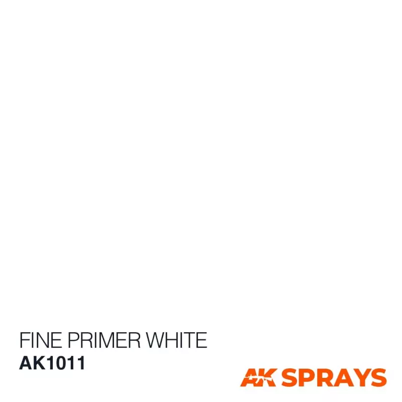 AK Interactive AK1011 Fine Primer White - Spray 400ml (Comprend 2 buses)