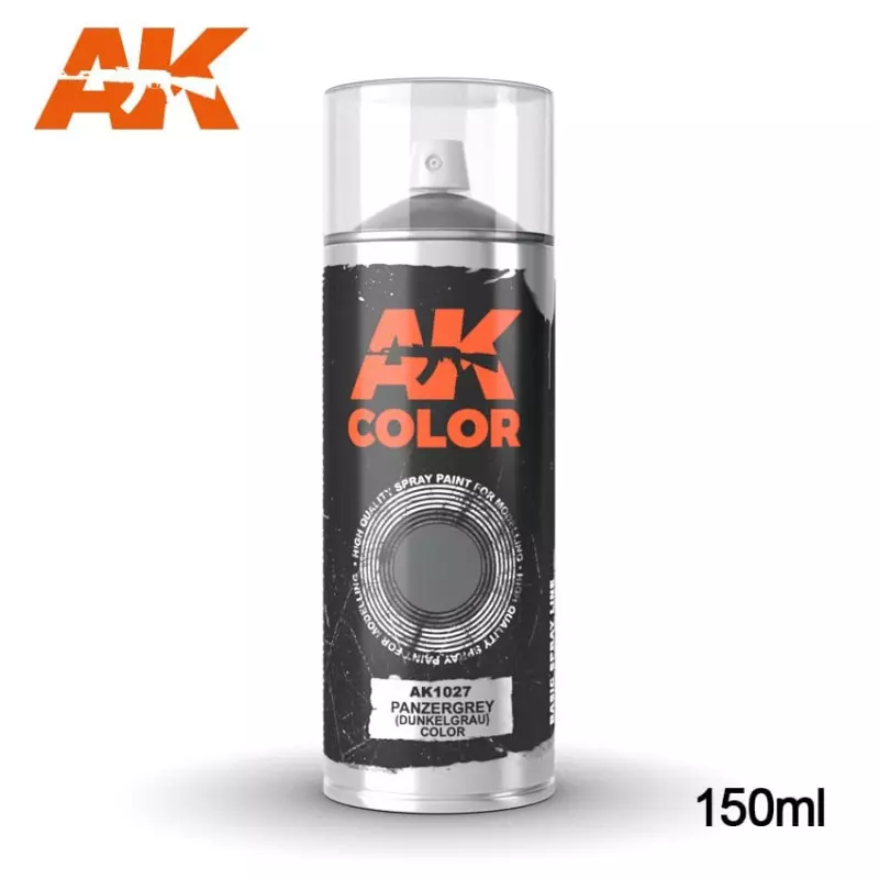 AK Interactive AK1027 Panzergrey (Dunkelgrau) color - Spray 150ml