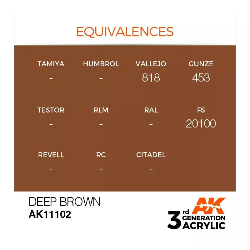 AK Interactive AK11102 Deep Brown 17ml