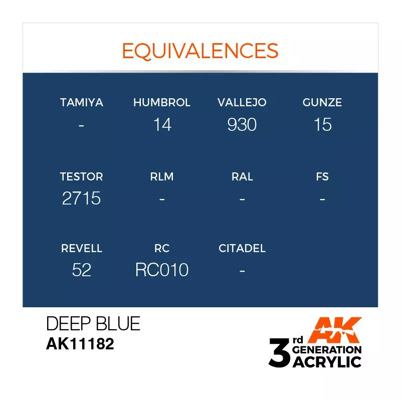 AK Interactive AK11182 Deep Blue 17ml