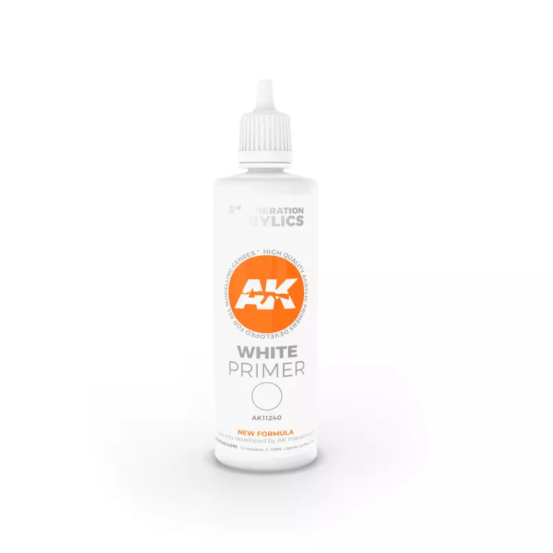  AK Interactive AK11240 White Primer 100 ml 3rd Generation