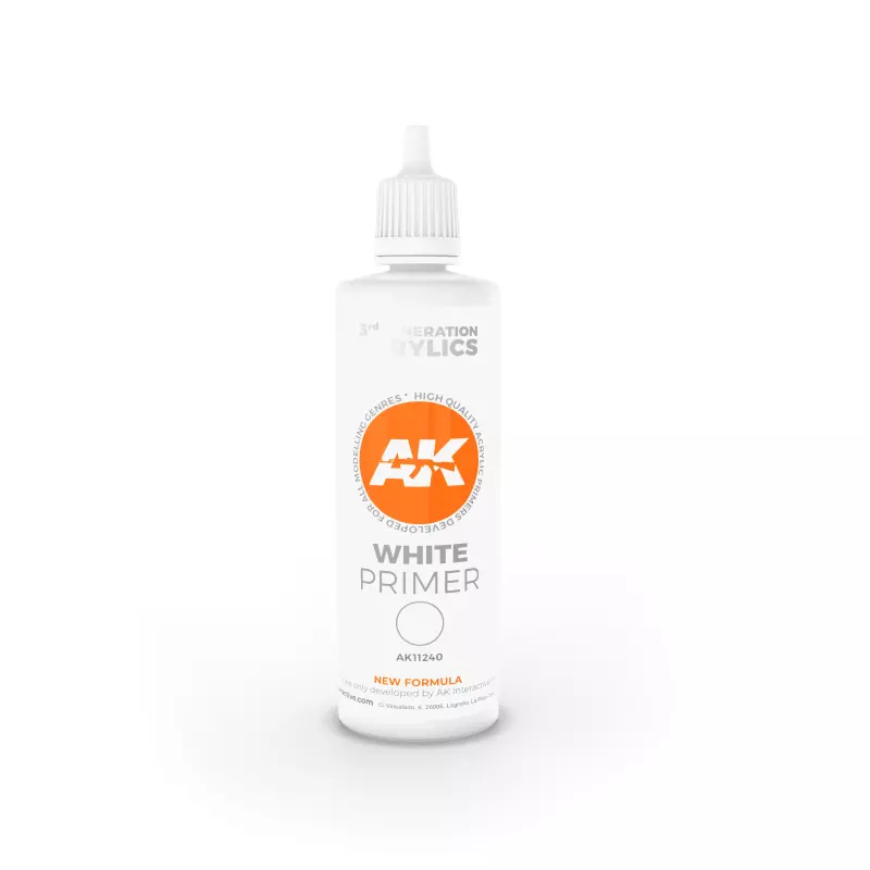 AK Interactive AK11240 White Primer 100 ml 3rd Generation