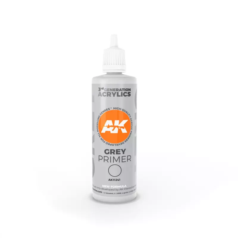  AK Interactive AK11241 Grey Primer 100 ml 3rd Generation