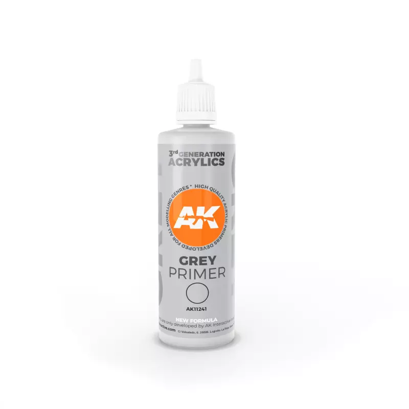 AK Interactive AK11241 Grey Primer 100 ml 3rd Generation