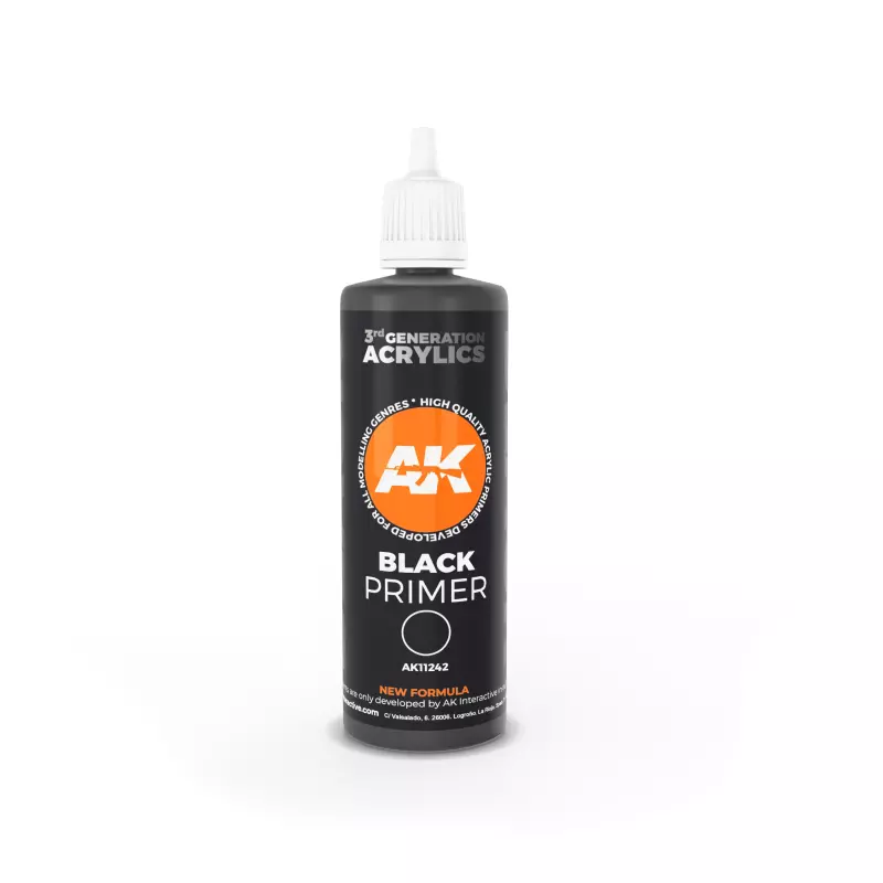  AK Interactive AK11242 Black Primer 100 ml 3rd Generation