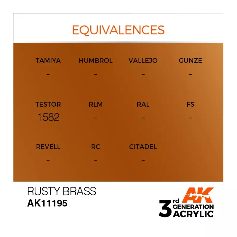 AK Interactive AK11195 Rusty Brass 17ml