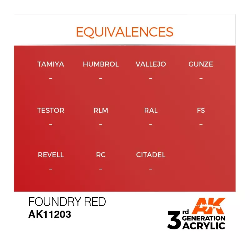 AK Interactive AK11203 Foundry Red 17ml