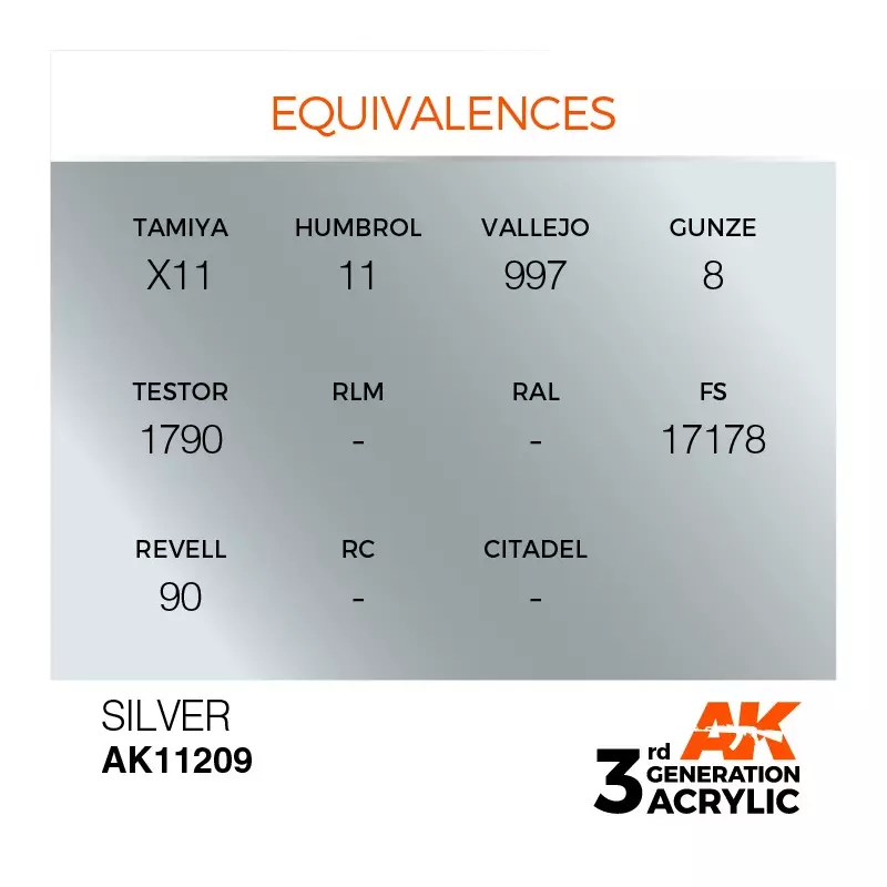 AK Interactive AK11209 Silver 17ml