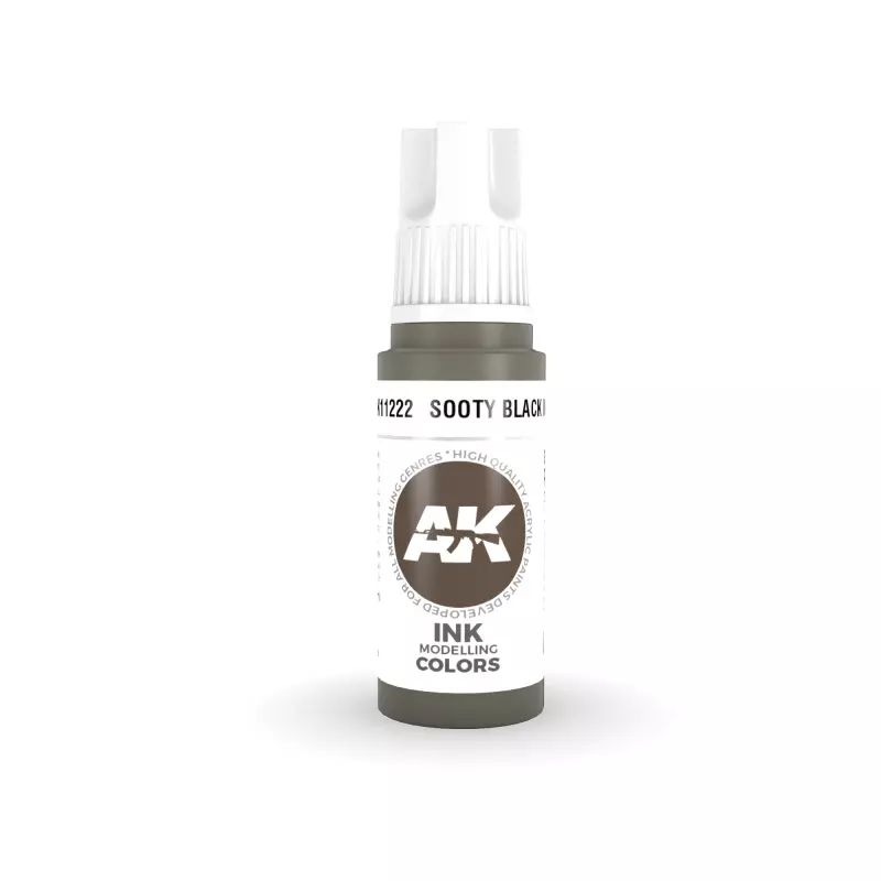  AK Interactive AK11222 Sooty Black INK 17ml