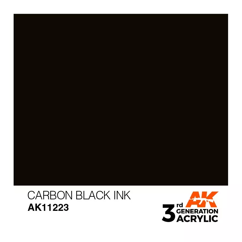 AK Interactive AK11223 Carbon Black INK 17ml