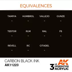 AK Interactive AK11223 Carbon Black INK 17ml