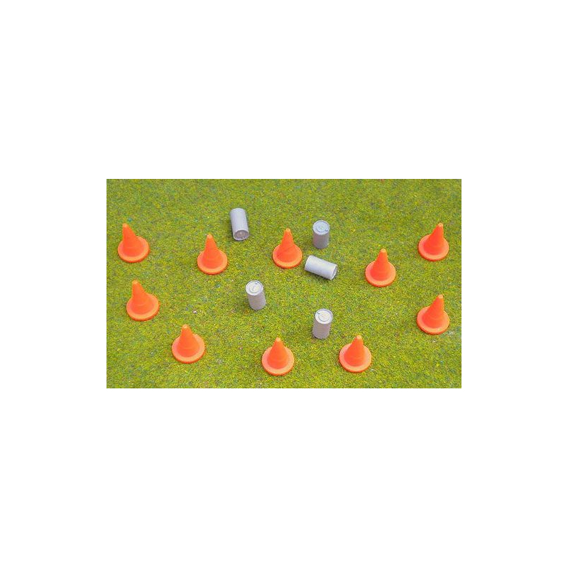 Slot Track Scenics Acc. 2 Cones and oil cans