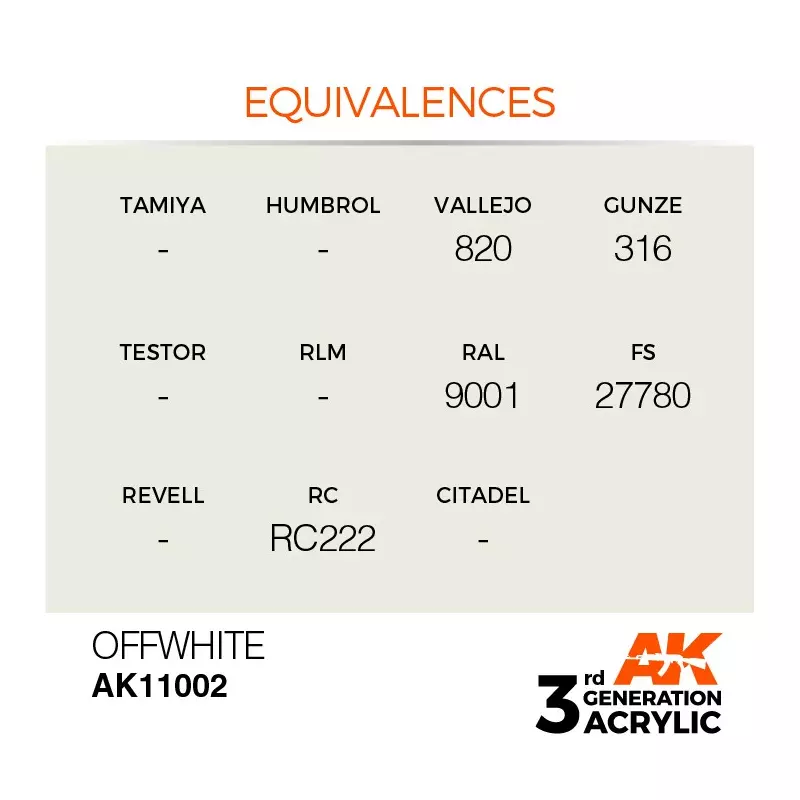 AK Interactive AK11002 Offwhite 17ml