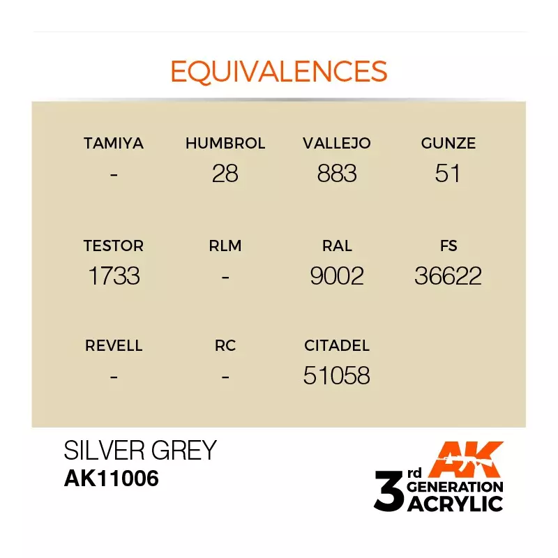 AK Interactive AK11006 Silver Grey 17ml
