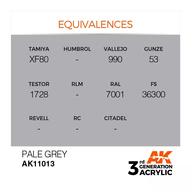 AK Interactive AK11013 Pale Grey 17ml