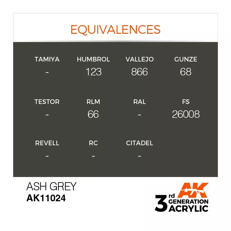 AK Interactive AK11024 Ash Grey 17ml