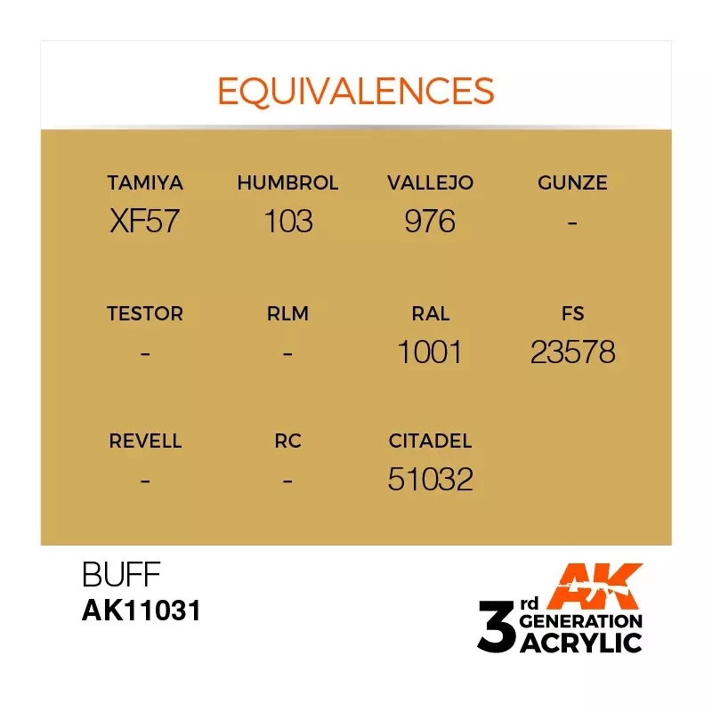 AK Interactive AK11031 Buff 17ml