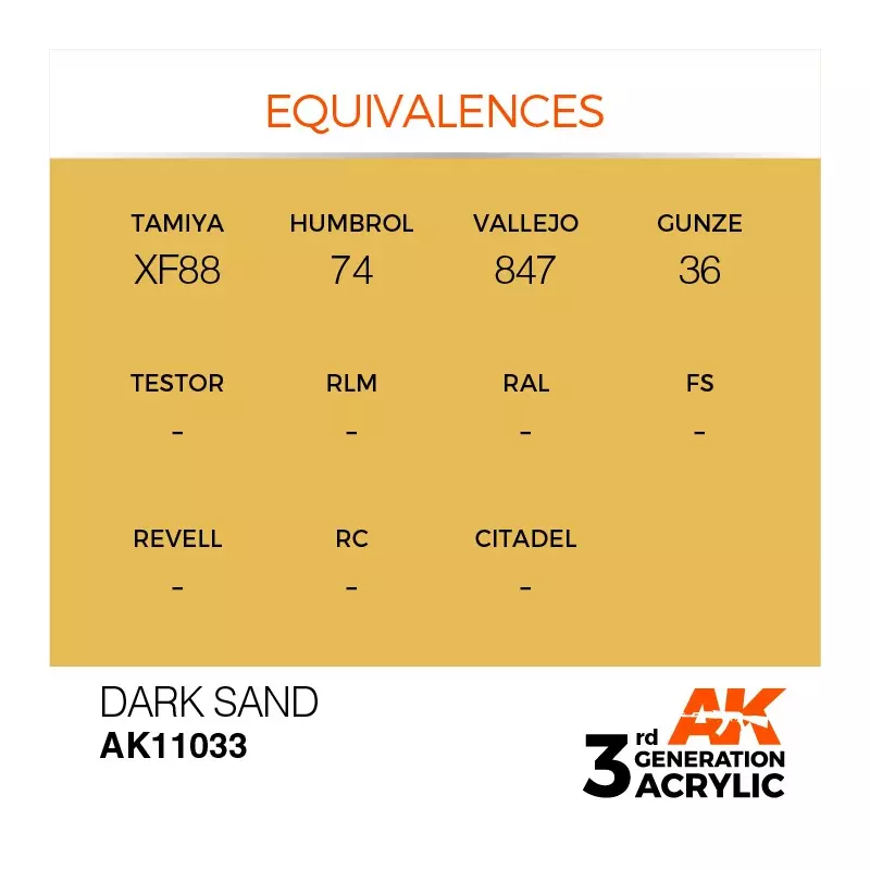 AK Interactive AK11033 Dark Sand 17ml