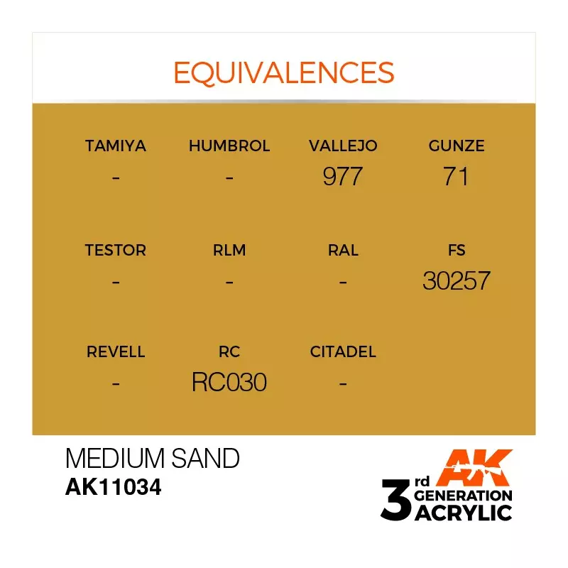 AK Interactive AK11034 Medium Sand 17ml