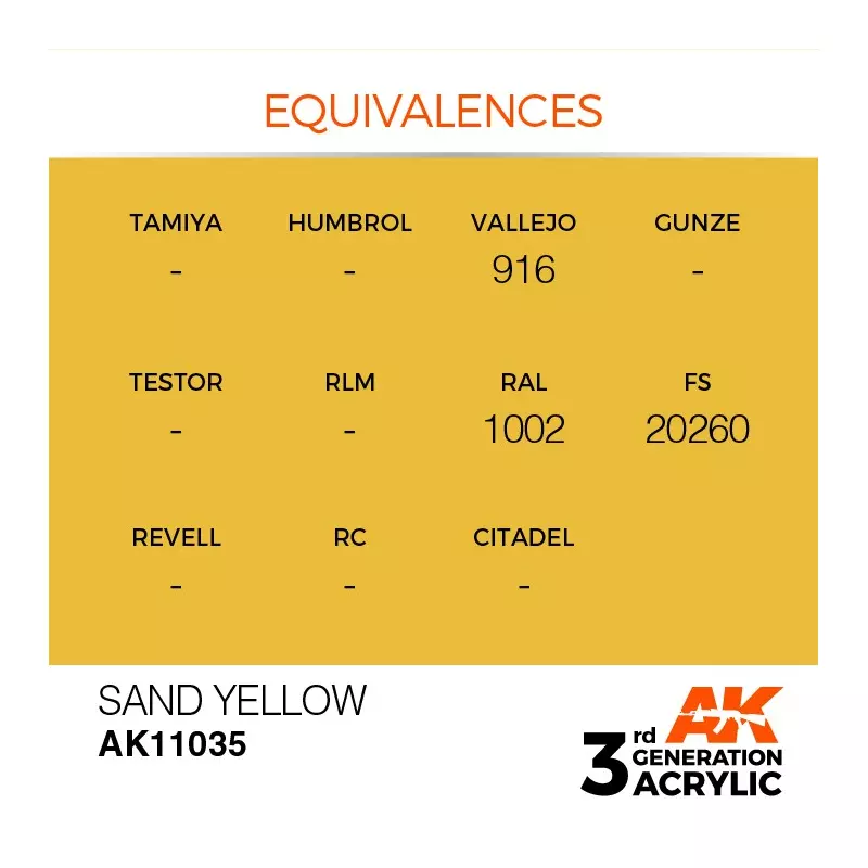 AK Interactive AK11035 Sand Yellow 17ml