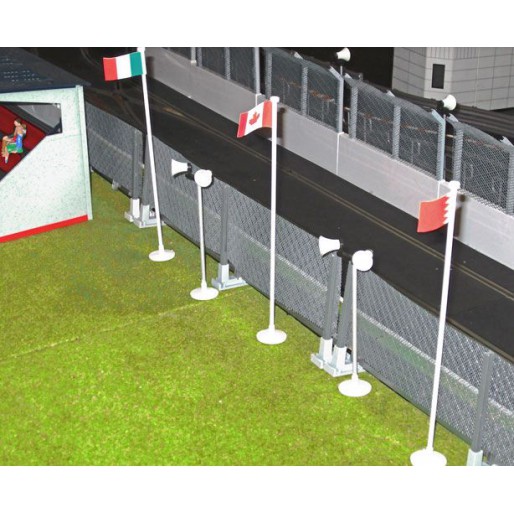 Slot Track Scenics Acc. 8 Bases for Flags/Speakers