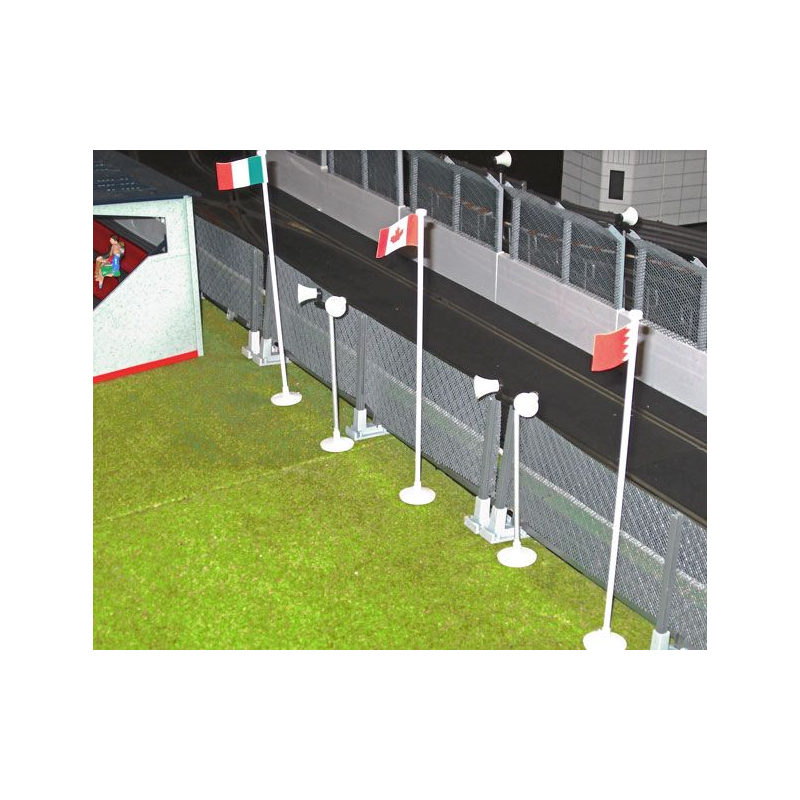                                     Slot Track Scenics Acc. 8 Bases pour Drapeaux/Haut-parleurs