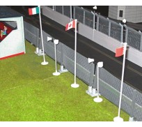 Slot Track Scenics Acc. 8 Bases for Flags/Speakers