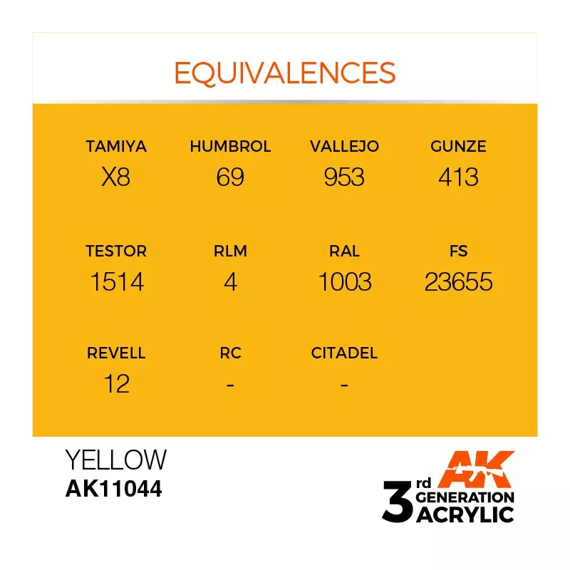 AK Interactive AK11044 Yellow 17ml