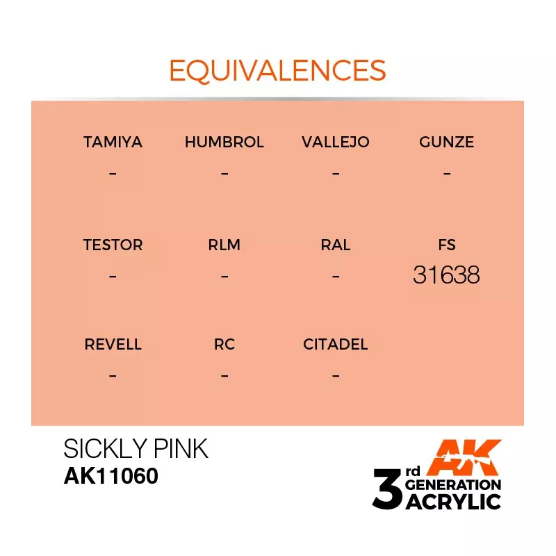AK Interactive AK11060 Sickly Pink 17ml