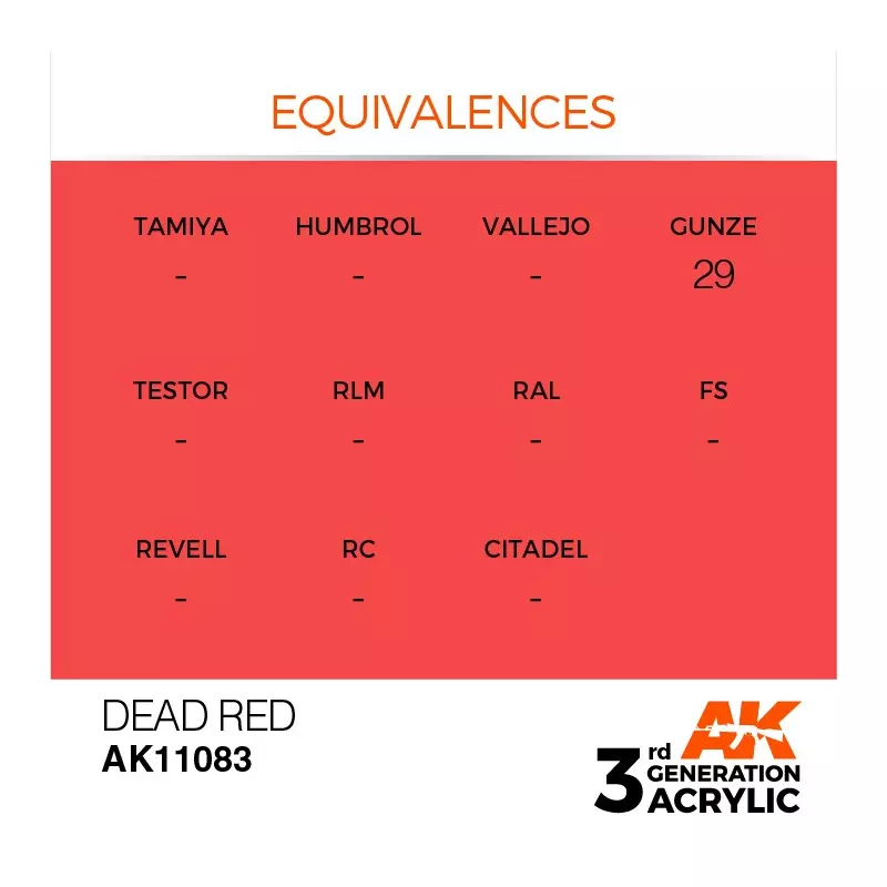 AK Interactive AK11083 Dead Orange 17ml