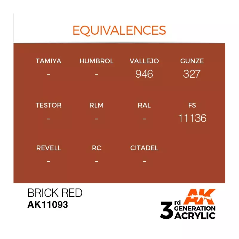 AK Interactive AK11093 Brick Red 17ml