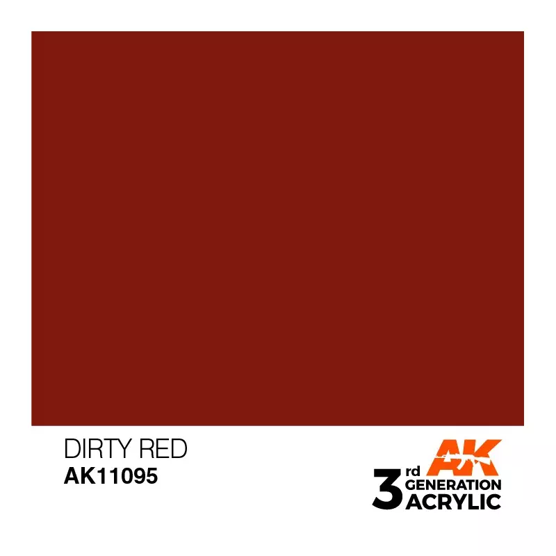 AK Interactive AK11095 Dirty Red 17ml