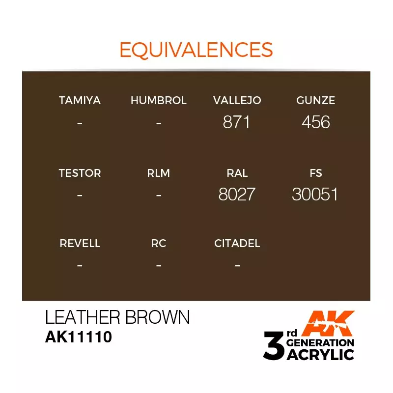 AK Interactive AK11110 Leather Brown 17ml