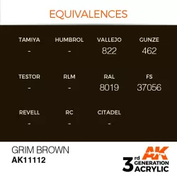 AK Interactive AK11112 Grim Brown 17ml