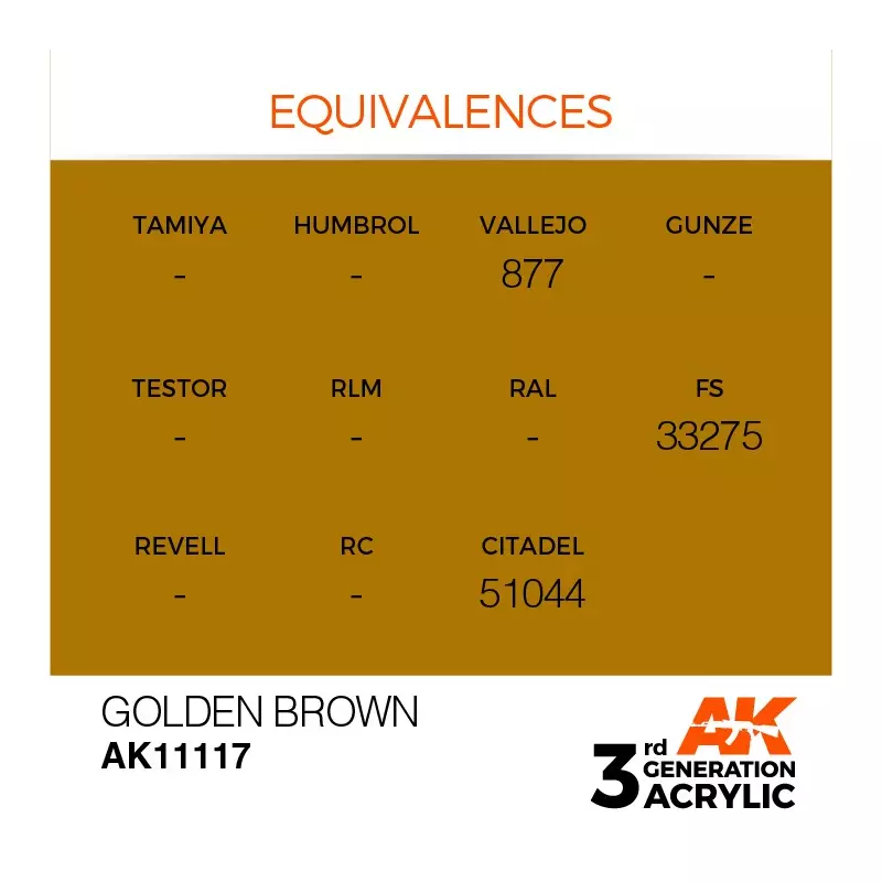 AK Interactive AK11117 Golden Brown 17ml