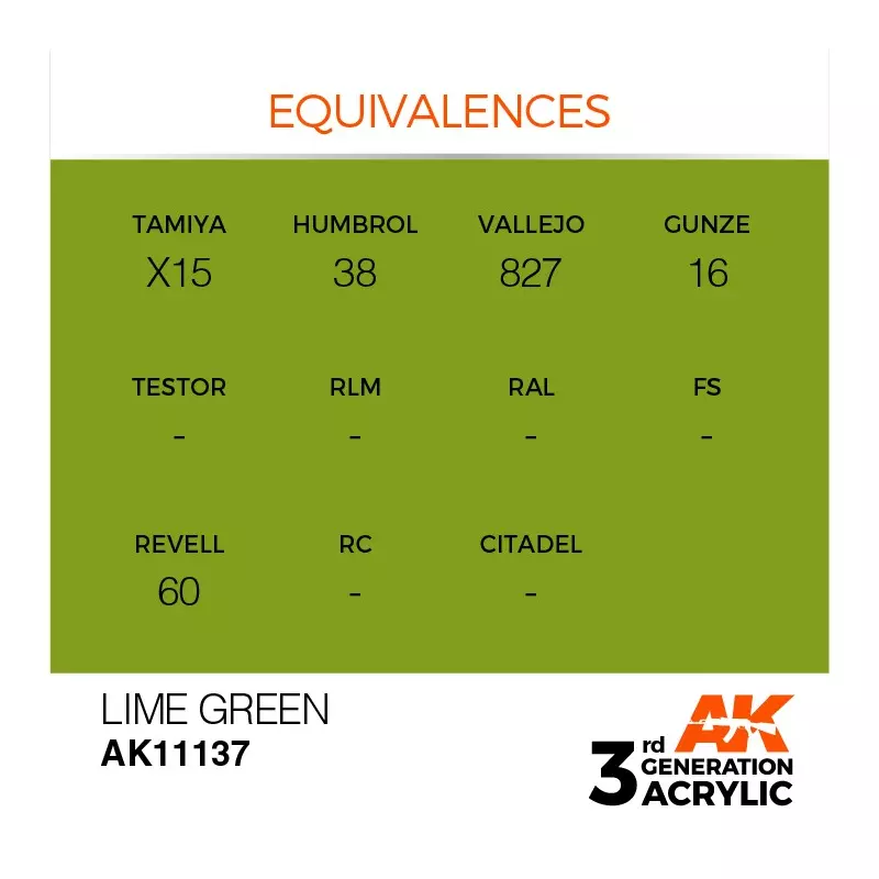 AK Interactive AK11137 Lime Green 17ml