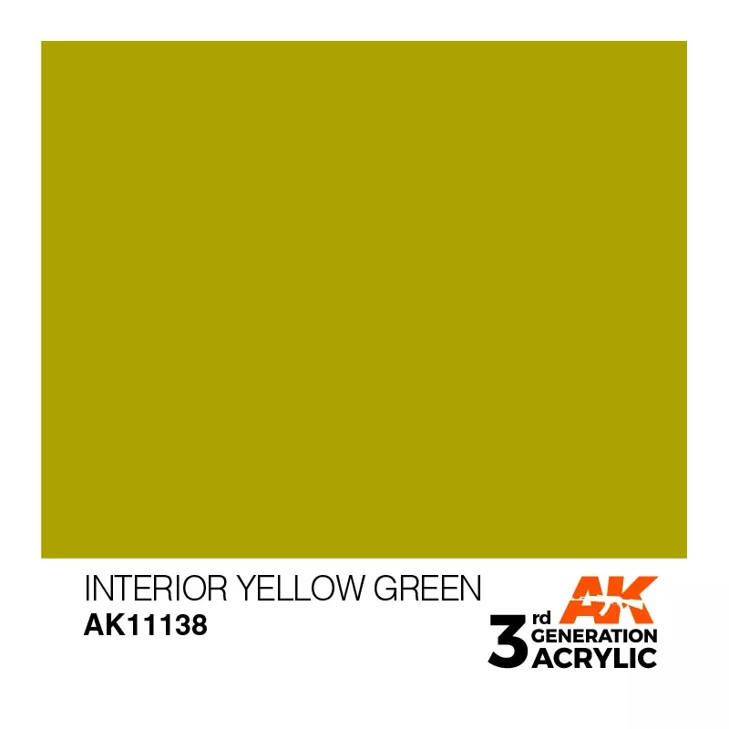 AK Interactive AK11138 Interior Yellow Green 17ml