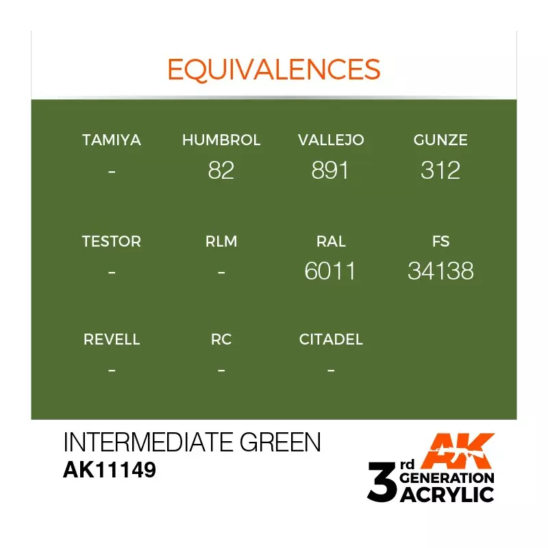 AK Interactive AK11149 Intermediate Green 17ml