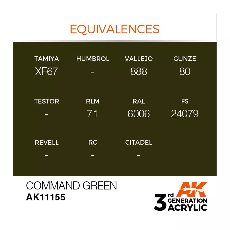 AK Interactive AK11155 Command Green 17ml