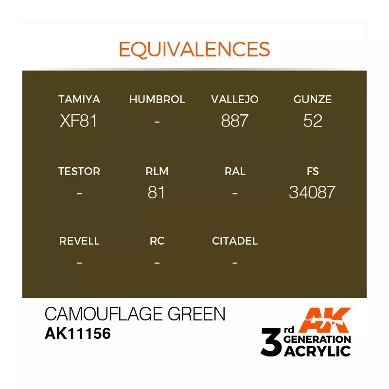 AK Interactive AK11156 Camouflage Green 17ml