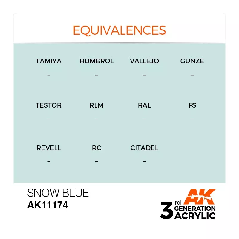 AK Interactive AK11174 Snow Blue 17ml