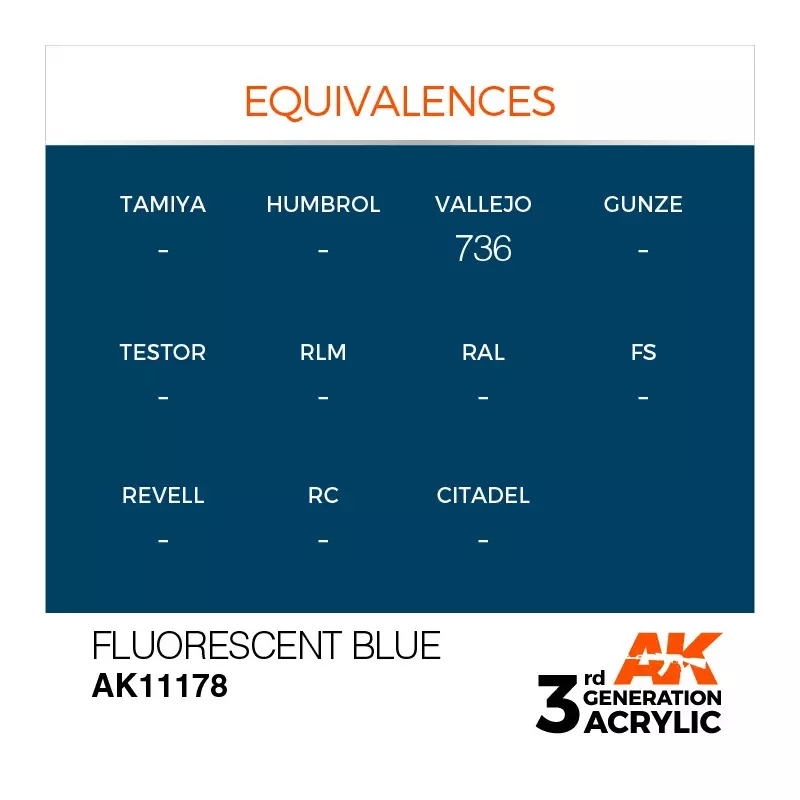 AK Interactive AK11178 Fluorescent Blue 17ml