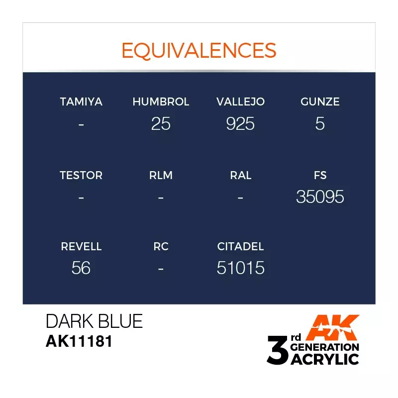 AK Interactive AK11181 Dark Blue 17ml