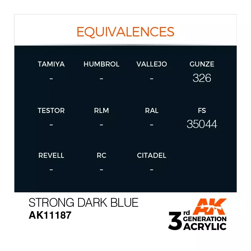AK Interactive AK11187 Strong Dark Blue 17ml
