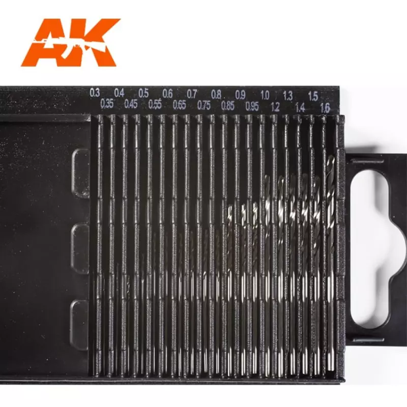 AK Interactive AK9015 Forets Microbox HSS 20 unités (0.3 -1.6mm)