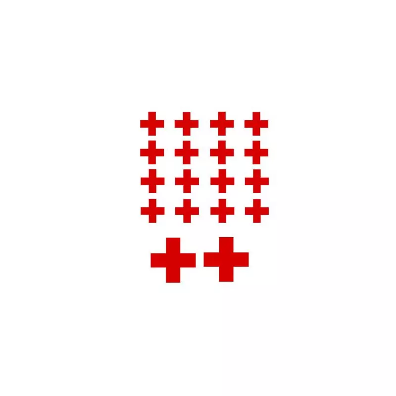 Slot Track Scenics Dec. 2 Decals croix rouge pour équipe médicale